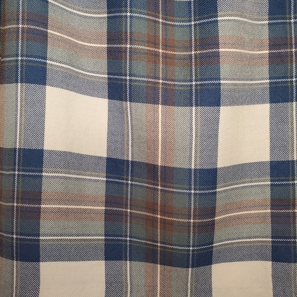 Aljean 100% Pure Virgin Wool Pleated Plaid Skirt – Approx Size M Petite - Teal - Picture 3 of 5